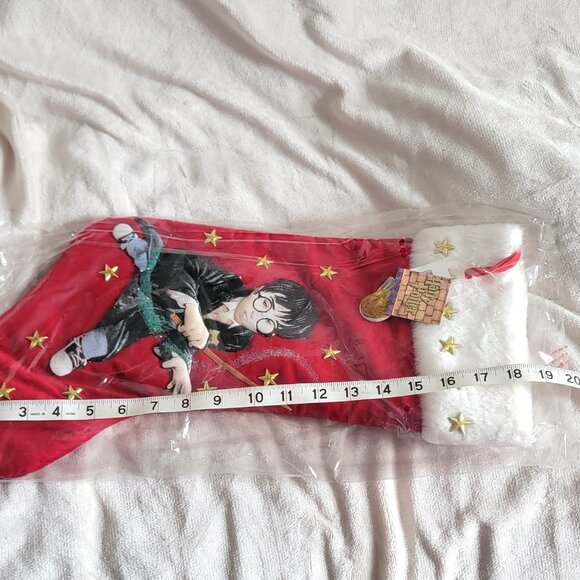 Vintage 2000 Harry Potter Christmas Stocking Red Gold Stars Kurt Adler NWT - Picture 5 of 5